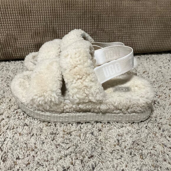 UGG WOMENS INVORY  OH FLUFFITA  CREAM WOMENS 9 - Picture 12 of 12